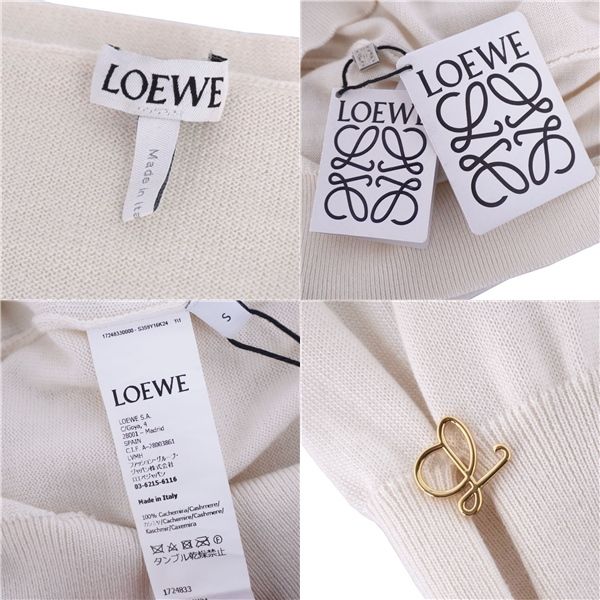 Unused Loewe Cardigan Knit Long Sleeves Long Sleeves Cashmere