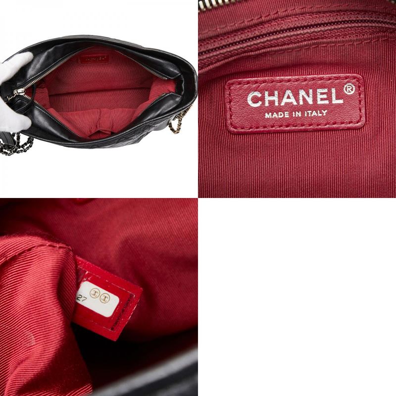 Chanel Gabrielle De Chanel Chain Shoulder Bag Black Leather Women Chanel