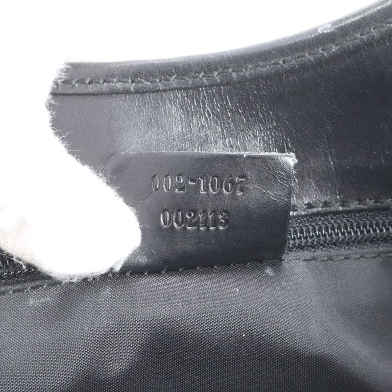 Gucci Jackie Leather Tote Bag Shoulder 002 1067 Black Silver Hardware Women's