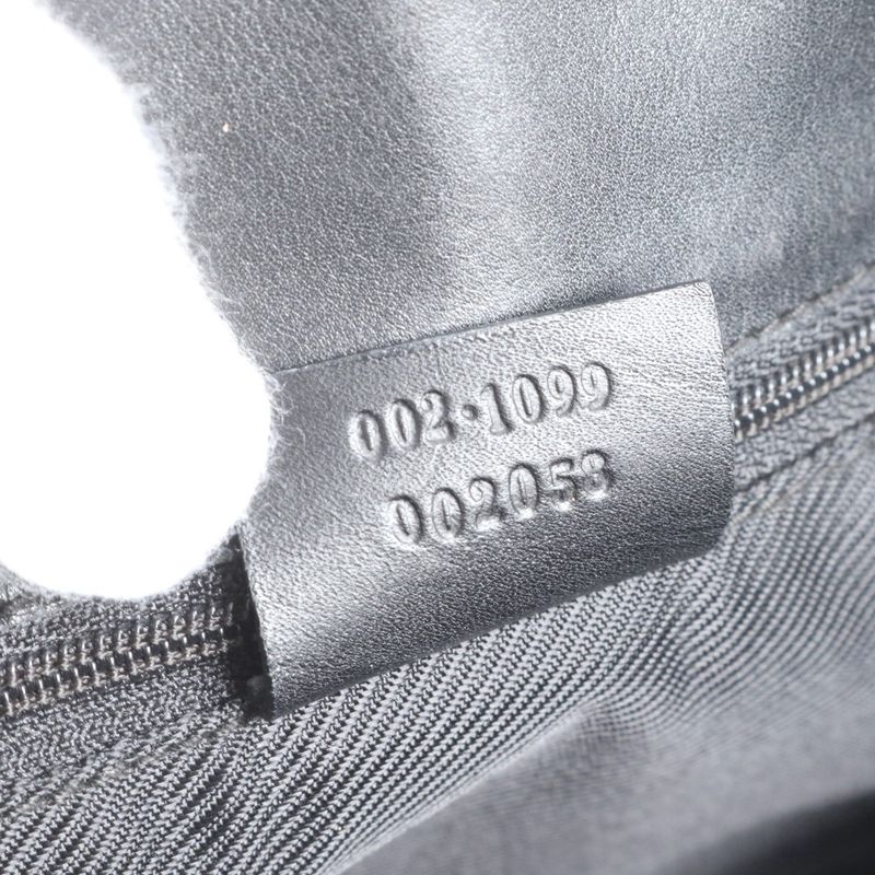 Gucci GG Canvas Leather Tote Bag Shoulder 002 1099 Black Gold Hardware Women's