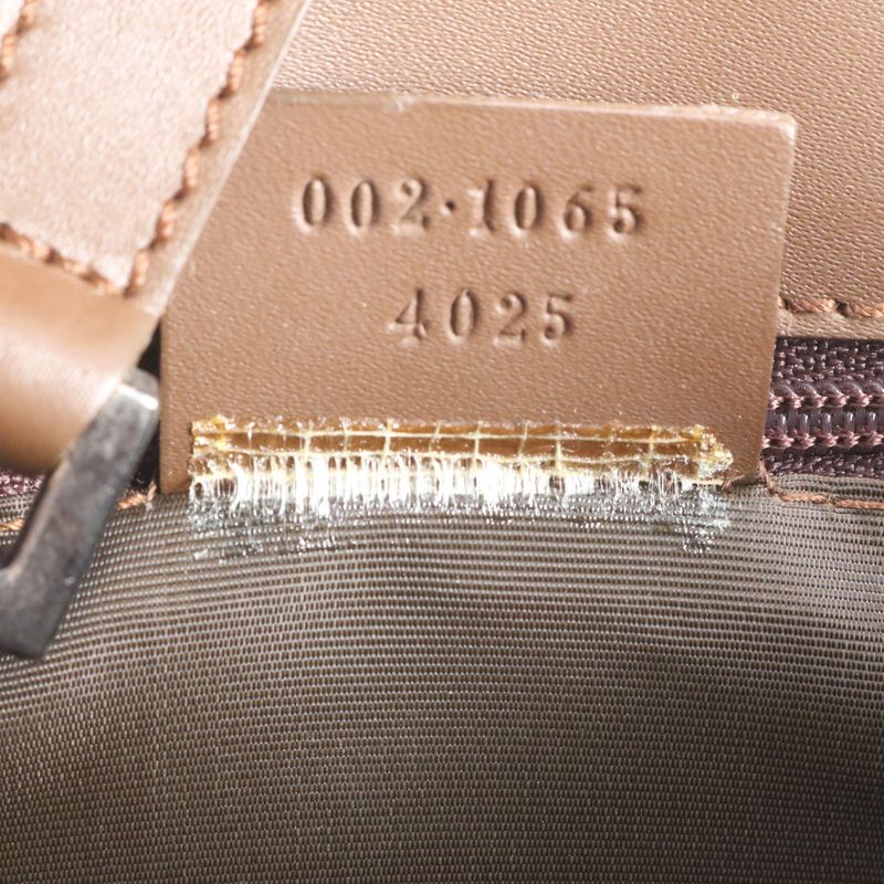 Gucci With Control Card GG Canvas Jackie Leather Tote Bag 002-1065 Hand Women's