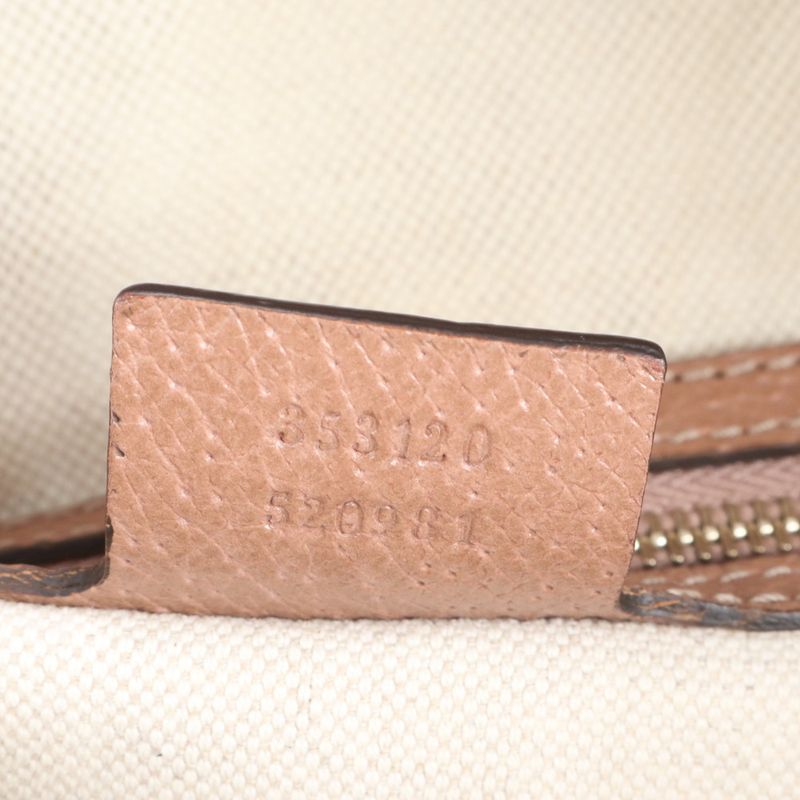 Gucci GG Canvas Bree 353120 Leather 2WAY Shoulder Bag Crossbody Tote Women's