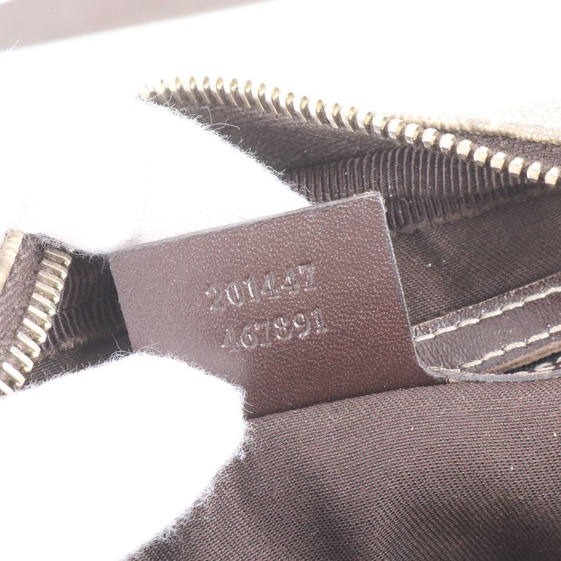 Gucci GG Supreme Leather Shoulder Bag Crossbody Messenger 201447 Brown Men's