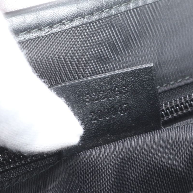 Gucci GG Supreme Leather Shoulder Bag Crossbody Messenger 322068 Black A4 Men's