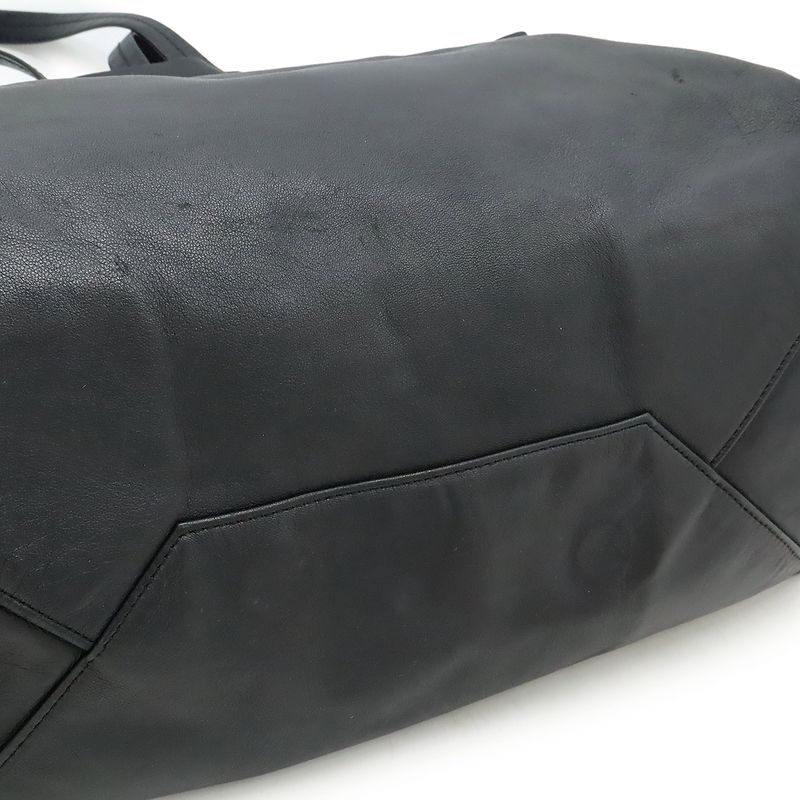 Celine Horizontal Cabas Tote Large Tote Shoulder Bag Leather Black