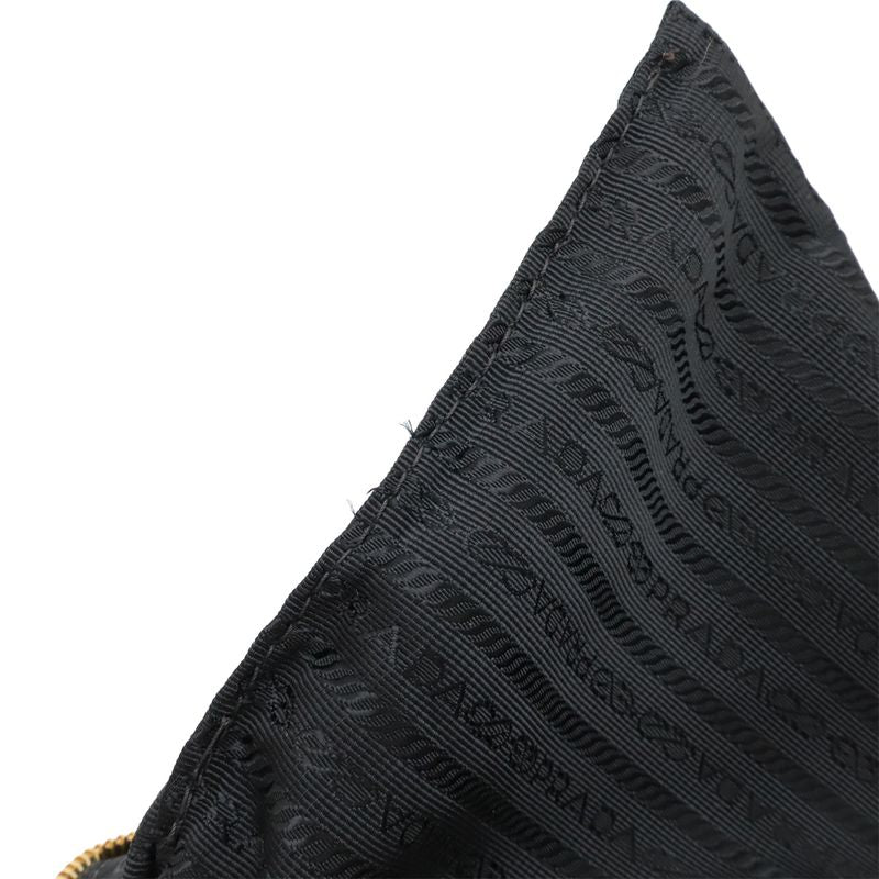 Prada Gather Tote Large Tote Handbag Leather Nero Black Gold Hardware Bn1232