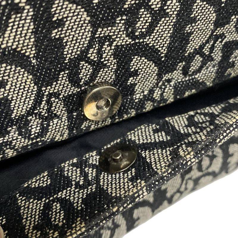 Dior Christian Dior Handbag Double Saddle Bag Black and Ivory Leather