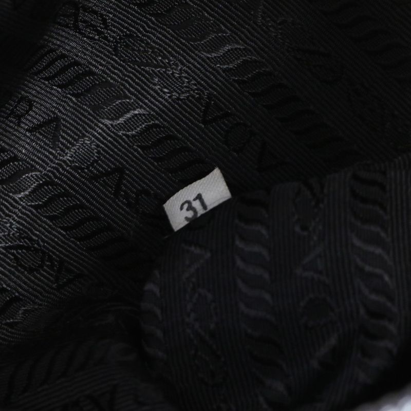 Prada Tessuto Nylon Triangle Logo Tote Bag Shoulder Black Women's RCE Db49-9