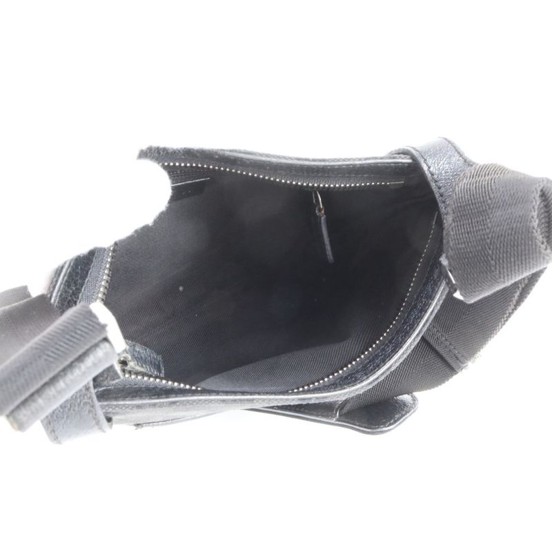 Gucci GG Canvas Leather Shoulder Bag Crossbody Messenger 122793 Black Men's RCE