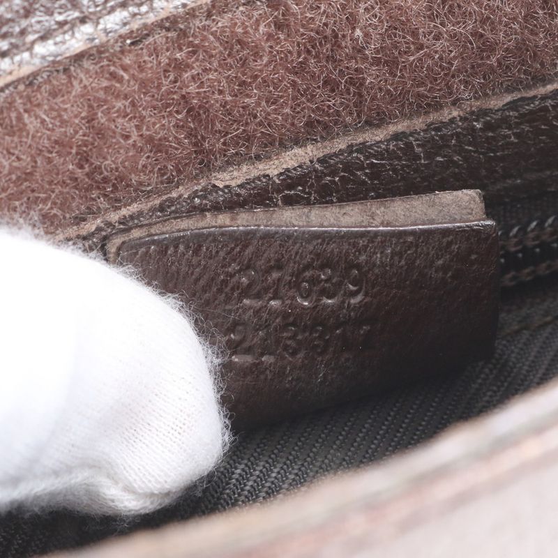 Gucci GG Canvas Leather Shoulder Bag Crossbody Messenger 27639 Brown Gentlemen