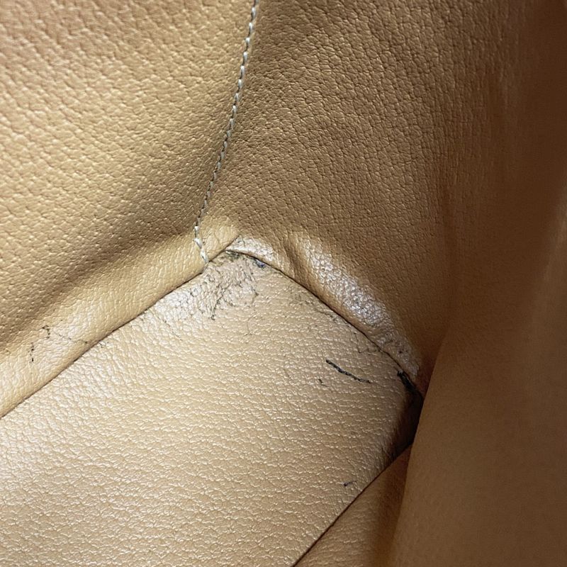 Celine Vanity Bag Macadam PVC Brown Gold Hardware Women