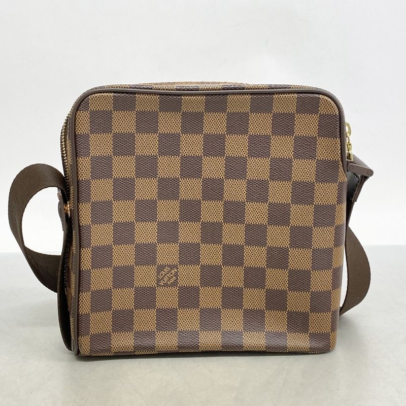 Louis Vuitton Shoulder Bag Damier Olaf PM N41442 Ebene Womens