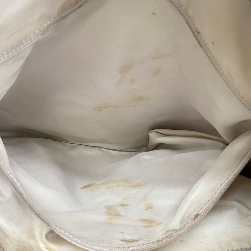 Chanel Tote New Travel Nylon Beige Silver Hardware Women's