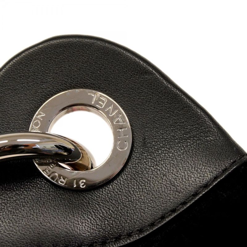 Chanel Waist Bag Coconage Sheepskin Black Silver Hardware Women