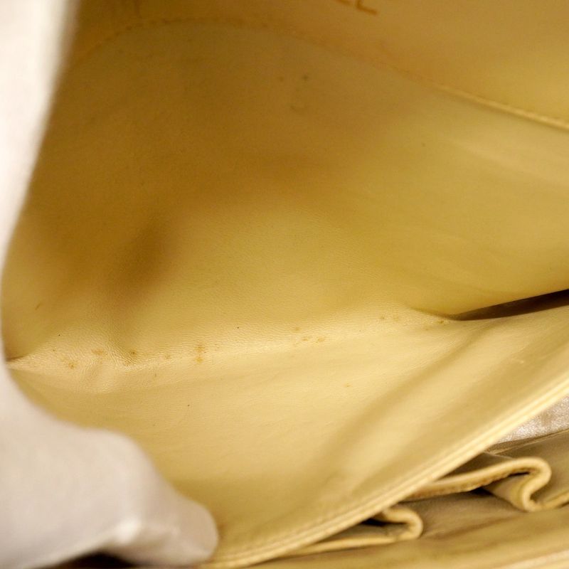 Chanel Shoulder Bag Matelasse Lambskin Beige Gold Hardware Women