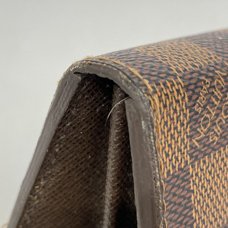 Louis Vuitton Damier Portefeuille Sistine N61747 Ebène Ladies Long Wallet