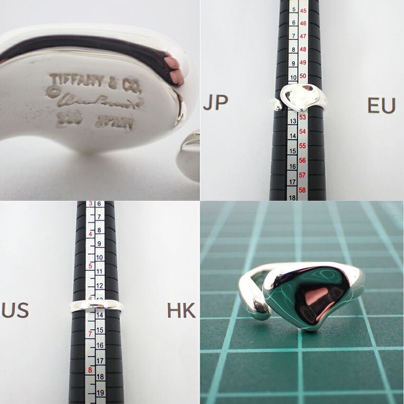 Tiffany & Co Ag925 Full Heart Ring #14 J99-8