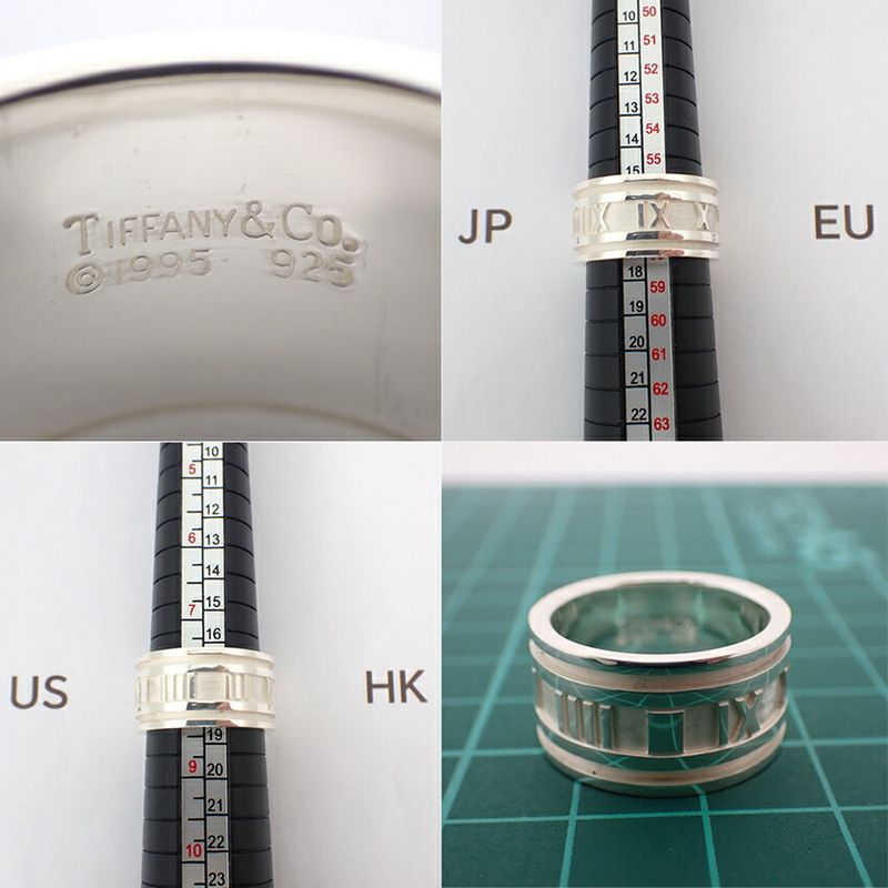 Tiffany & Co 925 Atlas Wide Ring #17 J101-1