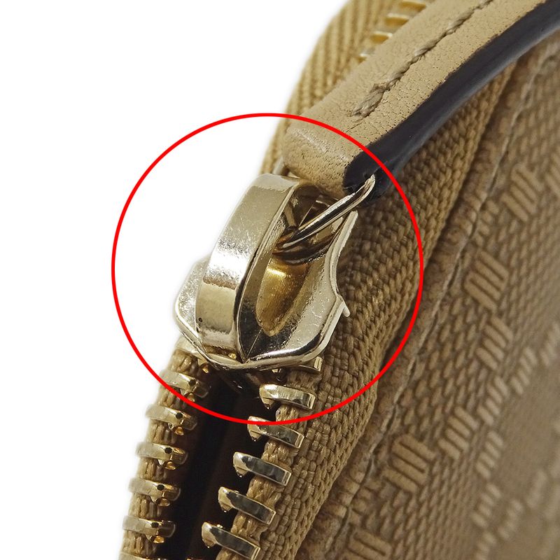 Gucci Wallets Ladies Branded Long Wallet Diamante Leather Beige 321117 Round