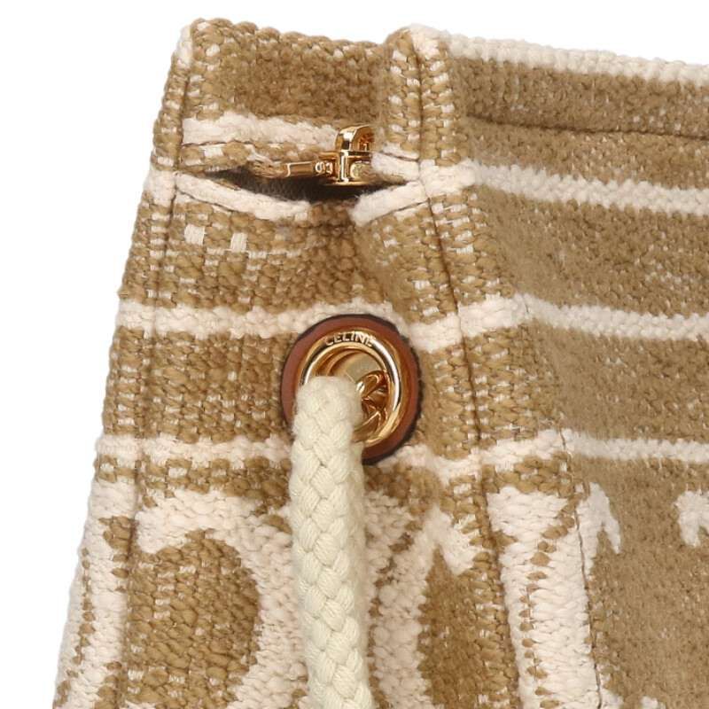 Celine Tice Pouch Triomphe Stripe Clutch Bag Women