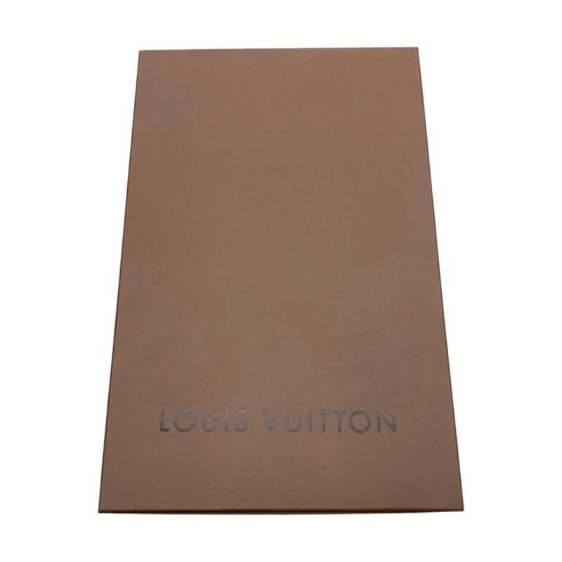 Louis Vuitton Scarf Echarpe Jeram 400788 Cashmere LV Logo Navy Blue Louis
