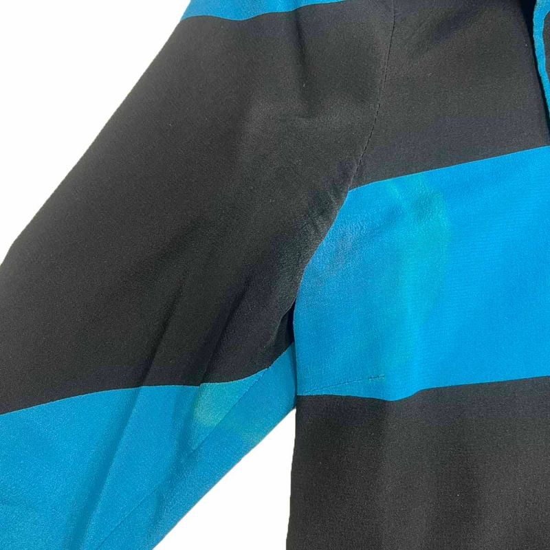 Gucci Sample 2009aw Silk Striped Blouse Shirt Blue 40