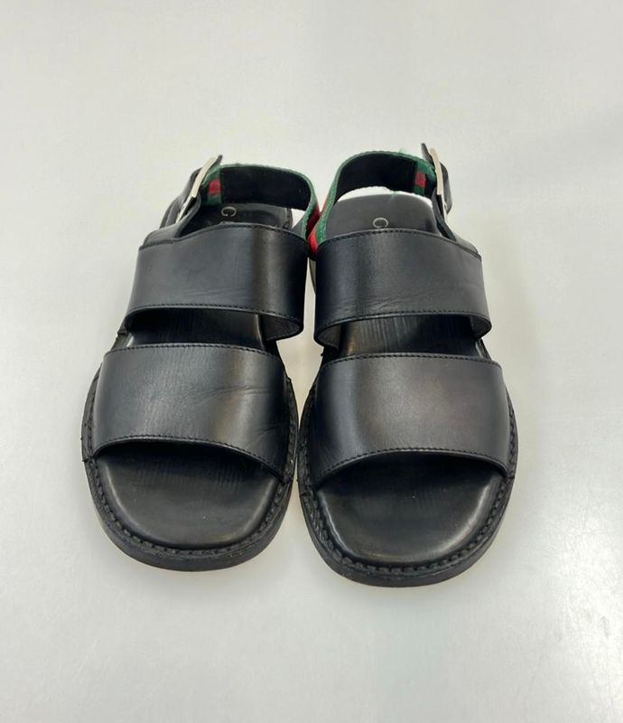 Gucci Leather Sandals Sherry Line Men's Size 40 (25cm (9.84in)) Gucci