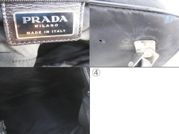 Prada Carry Nylon Bag Boston Bag Travel Black Blackish Made in Italy
