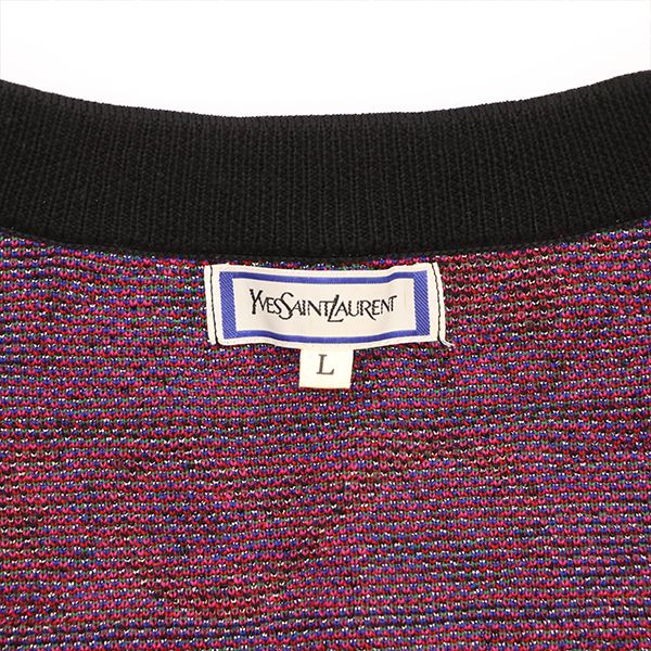 Yves Saint Laurent Long Sleeve Round Neck Knit Cardigan Hair