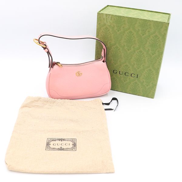 Gucci Baby Pink Leather Aphrodite GG Marmont 739076 Shoulder Bag 4000001801