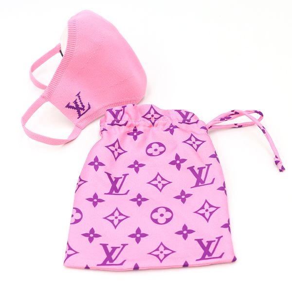 Louis Vuitton Mask Cabas - Mask Mailles Mp3087 Nylon Pink Draw String Bag