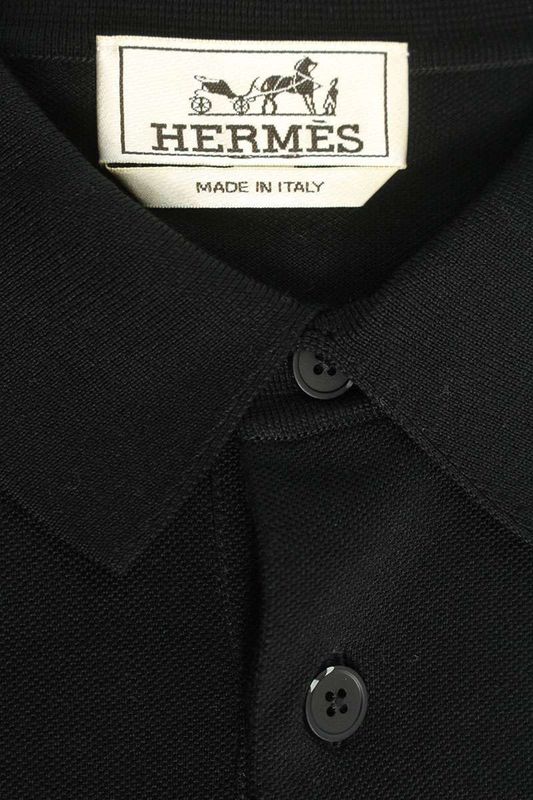 Hermes H Embroidered Cotton Short Sleeve Polo Shirt Men's XL