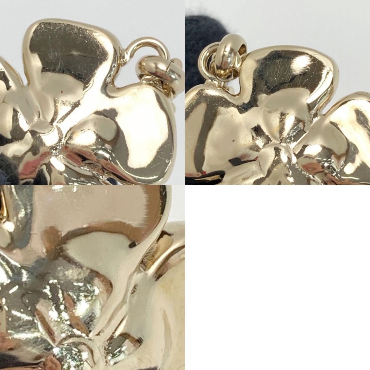 Chanel Cocomark Flower Necklace B23s Gold GP Rhinestone Fake Pearl