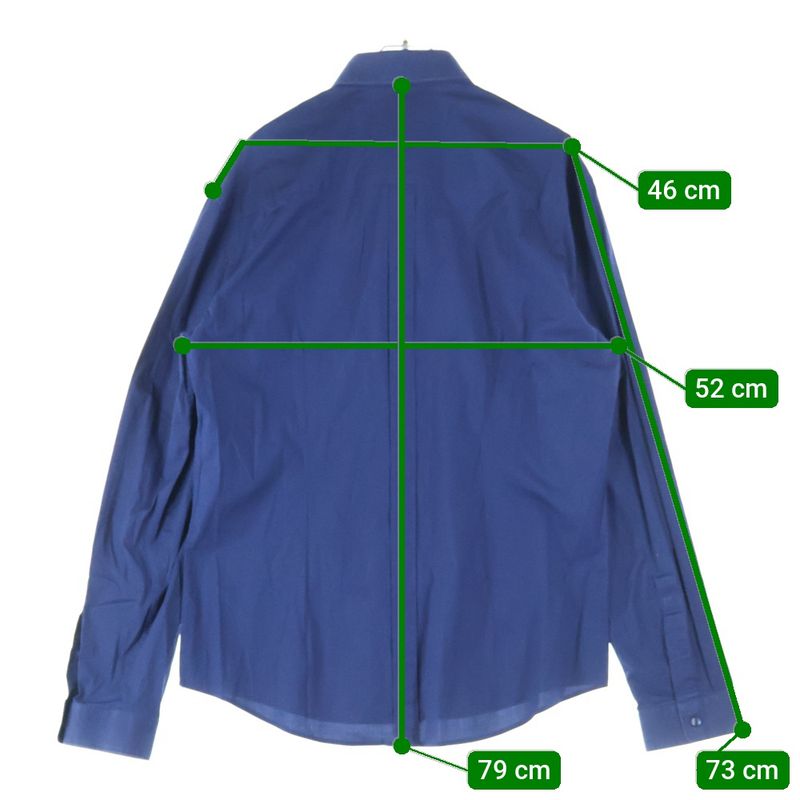 Versace 0-pocket Long Sleeve Cotton Shirt Blue