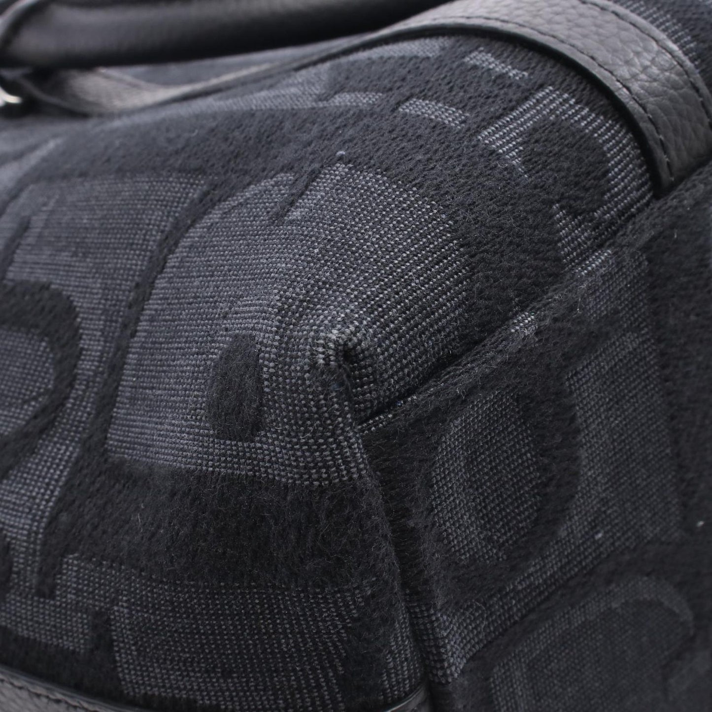 Dior Handbag Weekender 25 Maxi Oblique Black Canvas Leather Maxi Oblique