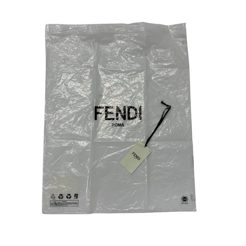Fendi Outer Wool Brown Beige Logo Fringe Reversible Cape Poncho