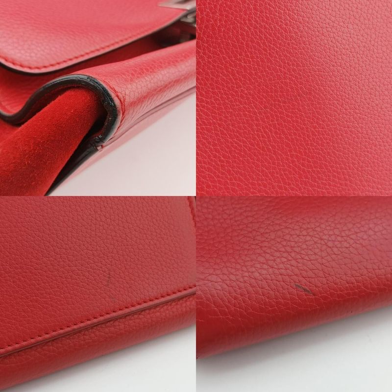 Celine Trapeze Red Leather X Suede S-cu-0124