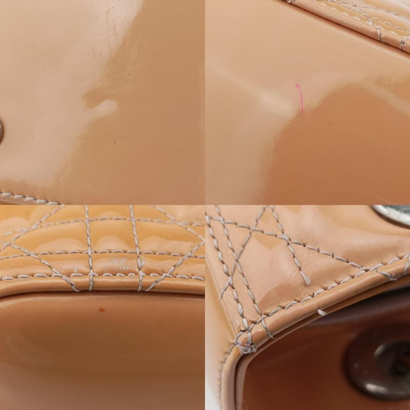 Christian Diorchristian Dior Lady Dior Yellow Patent 16-bo-0112 B