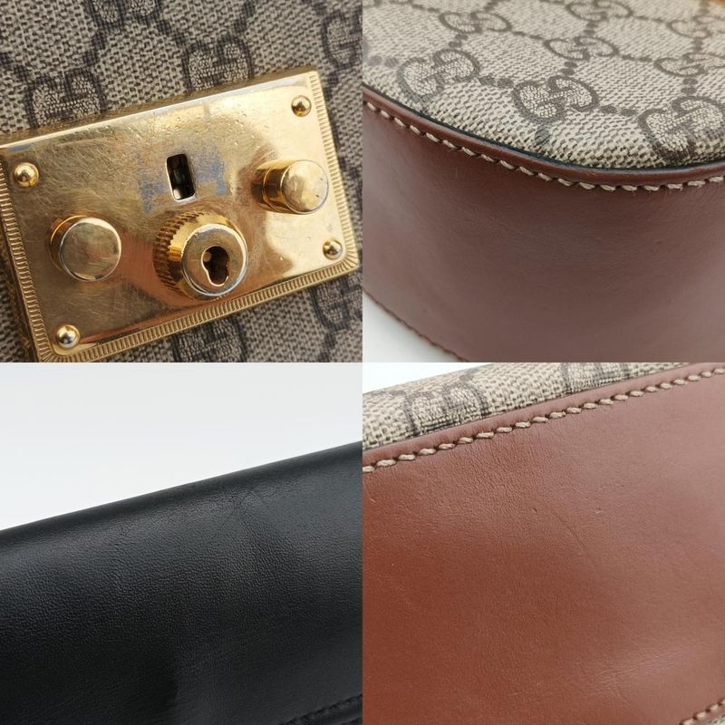 Guccissima Padlock Beige And Black PVC Coated Canvas And Leather 453189