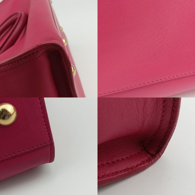 Yves Saint Laurent Yves Saint Laurenty Line Petit Cabas Su Rose Red Leather