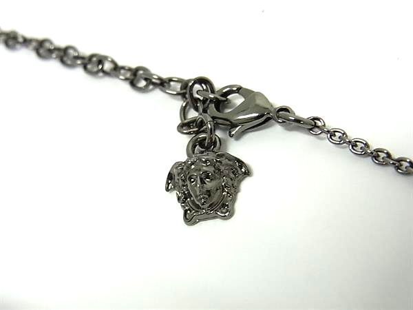 Versace Necklace 95 Medusa Greca - Gunmetal Metal Unisex Super Excellent