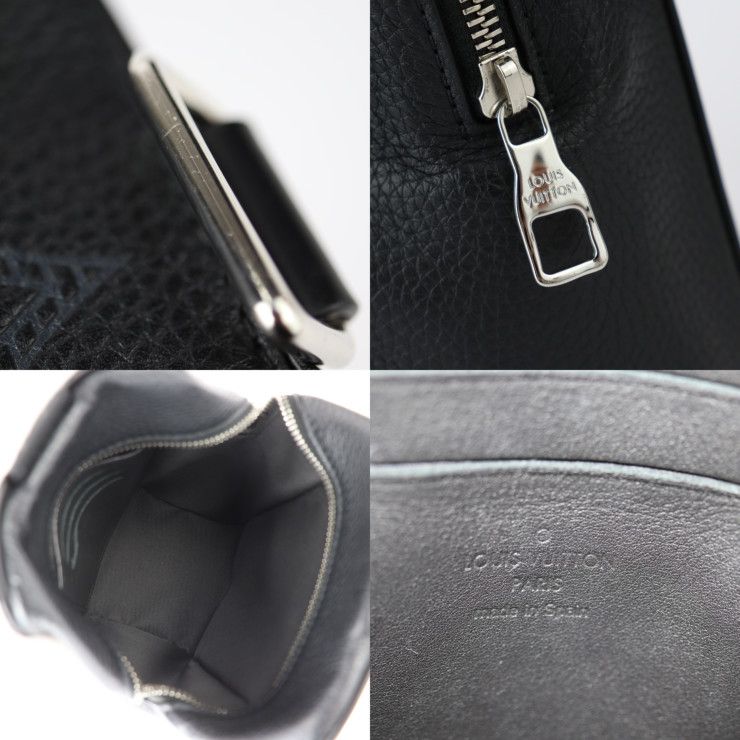 Louis Vuitton Vavin NV Handbag M57292 Taurillon Leather Black Silver Hardware