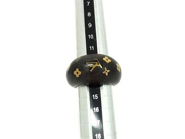 Louis Vuitton Ring Burg Sylvania M65935 Brown Gold Wood Women