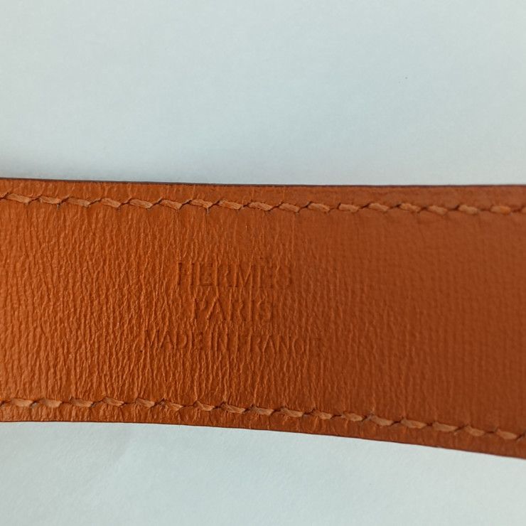 Hermes Bracelet Tonight - Orange Silver Hardware Vorswith Ladies ?K Engraved