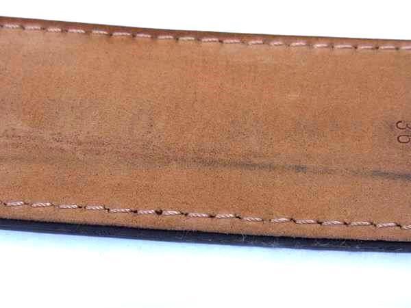 Louis Vuitton Belt Monogram Santure En Venture M9812 Brown PVC Leather Men's