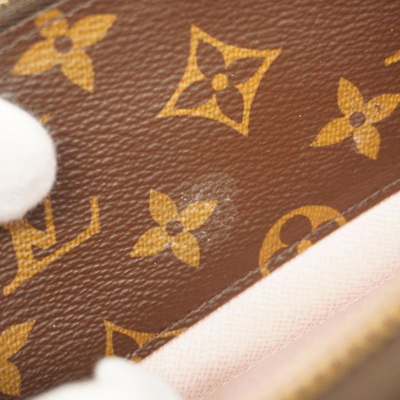 Louis Vuitton Long Wallet Monogram Portefeuille Clemence M61298 Brown Rose