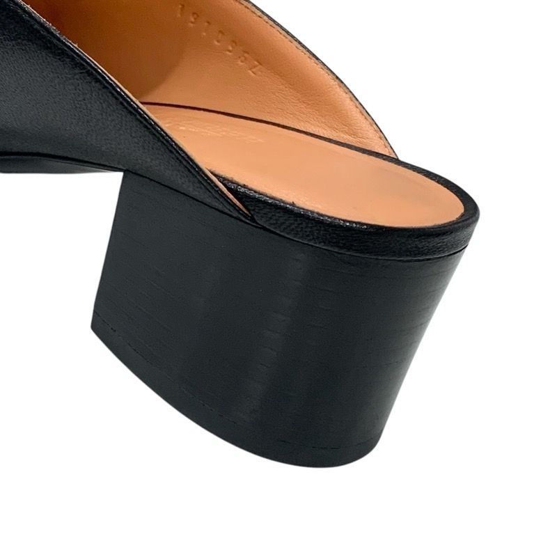 Hermes Cheilly Loafer Leather Shoes Leather Black Silver Hhardware Constance