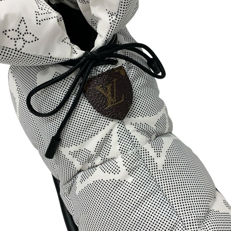 Louis Vuitton Pillow Line Monogram Boots Short Shoes Nylon White Black