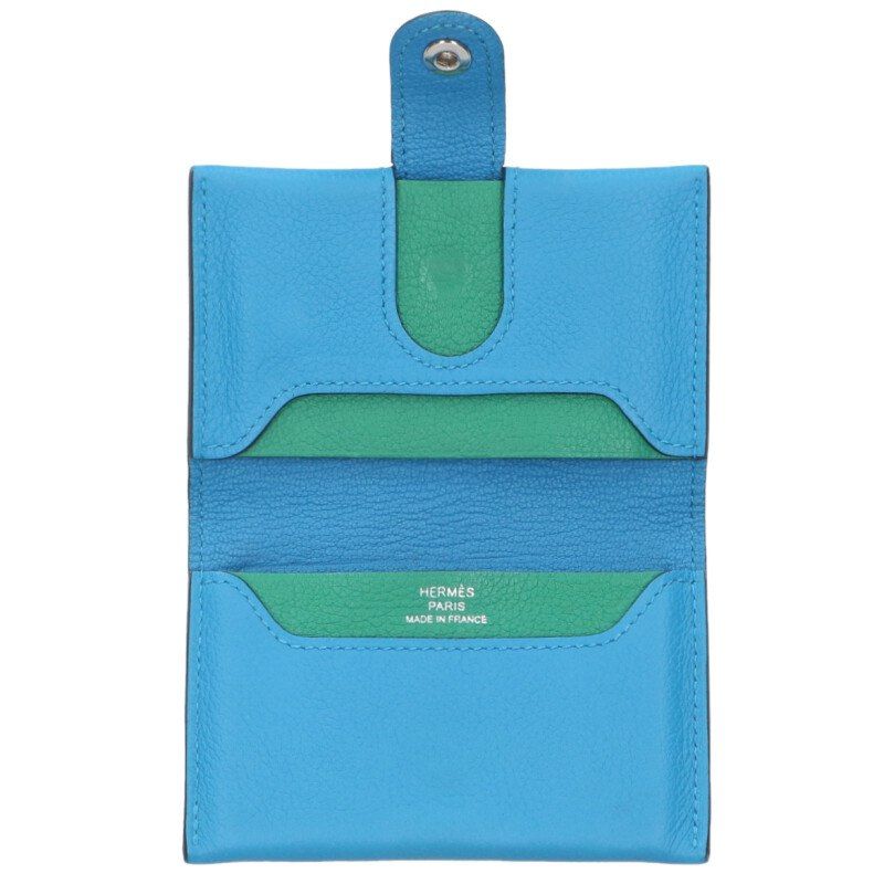 Hermes RMS W Engraved Serie Button Evercolor Card Case Men's