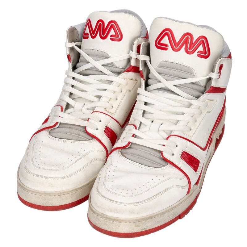Louis Vuitton 19SS LV Trainers Line High Cut Leather Sneakers Men's 9.5
